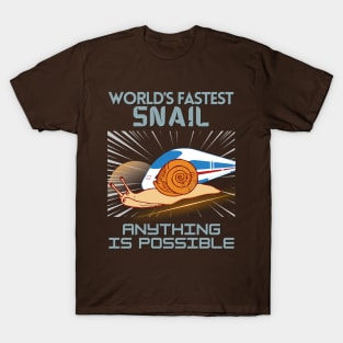 WORLD'S FASTEST SNAIL - Funny Snail - Seika by FP T-Shirt